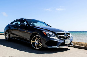 2014 Mercedes-Benz E350 Coupe front 1/4