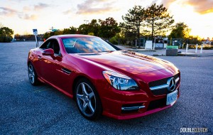2015 Mercedes-Benz SLK350 front 1/4