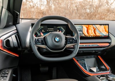 2025 BMW X3 30 interior driver's view of digital cockpit