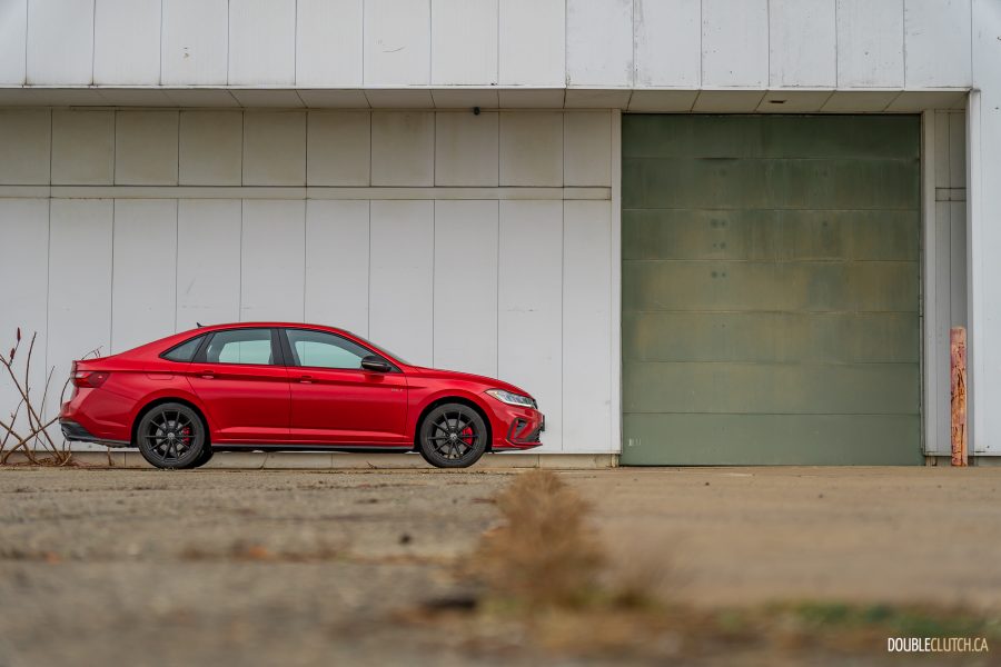 2025 Volkswagen Jetta GLI wide side profile of passenger side