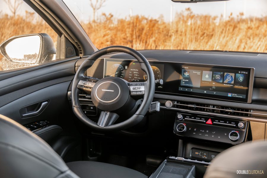 2025 Hyundai Tucson XRT interior view of left side of dashboard and wide display