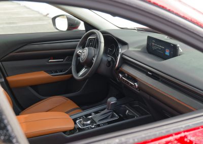 Interior view of the cockpit in a 2025 Mazda CX-50 Hybrid