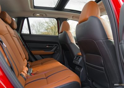 Interior view showing the rear seats of the 2025 Mazda CX-50 Hybrid