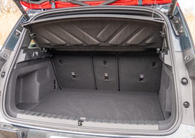 Interior view showing the cargo area in the 2025 Mini Countryman JCW