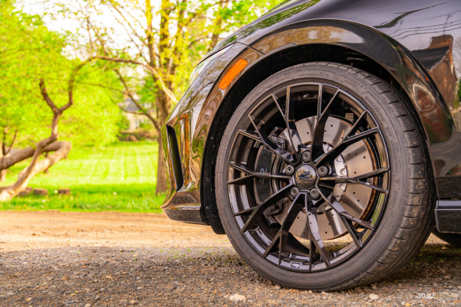 2025 Volkswagen Golf R exterior front wheel close-up view