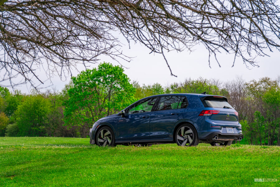 2025 Volkswagen Golf GTI exterior rear quarter view