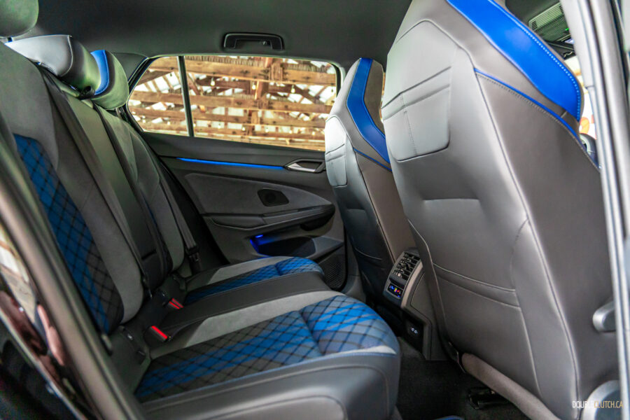 2025 Volkswagen Golf R rear seat interior view