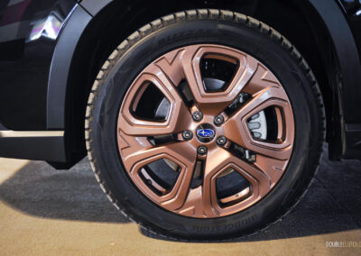 Close-up view of the bronze wheels on a 2025 Subaru Ascent