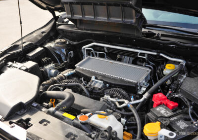 Under-hood view showing the turbocharged engine in a 2025 Subaru Ascent