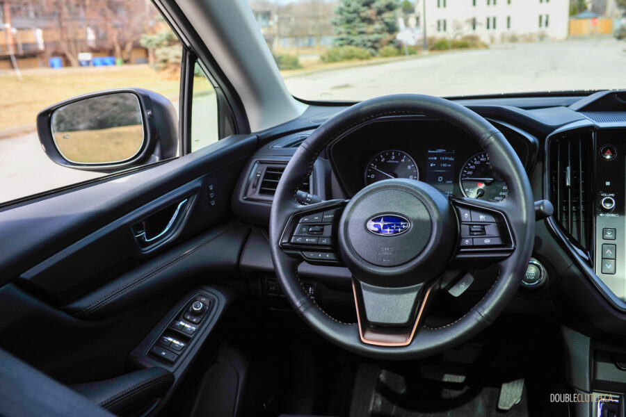 Interior view showing the driver cockpit area in a 2025 Subaru Ascent