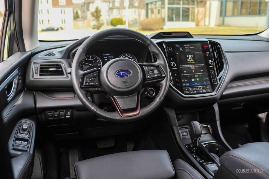 Interior view showing the driver cockpit area in a 2025 Subaru Ascent