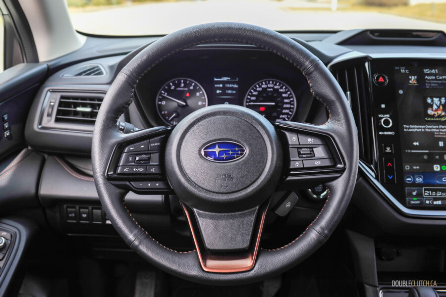 Interior view showing the driver cockpit area in a 2025 Subaru Ascent