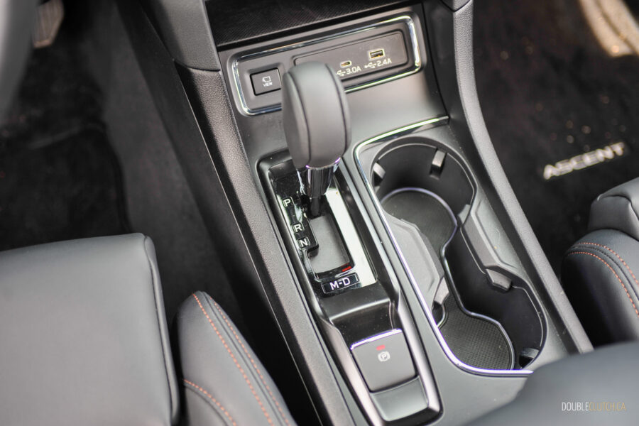 Interior view showing the centre console in a 2025 Subaru Ascent
