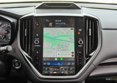 Interior view showing the portrait-oriented touchscreen in a 2025 Subaru Ascent