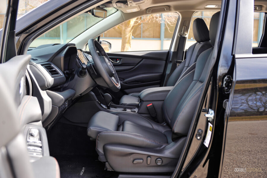 Interior view showing the front-seat environment in a 2025 Subaru Ascent