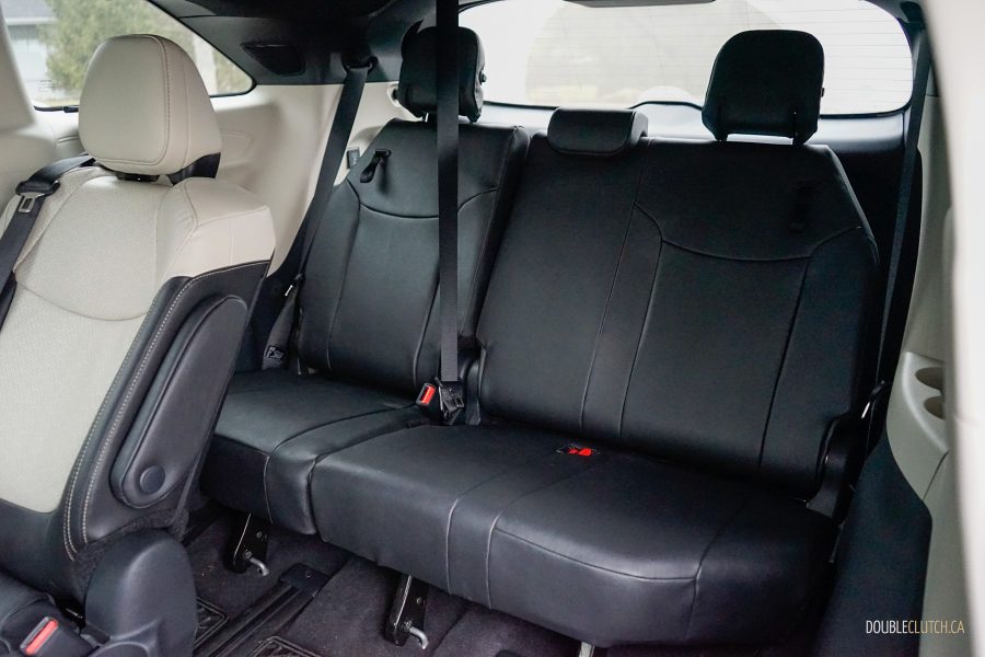 Interior view showing the third row inside a 2025 Toyota Sienna