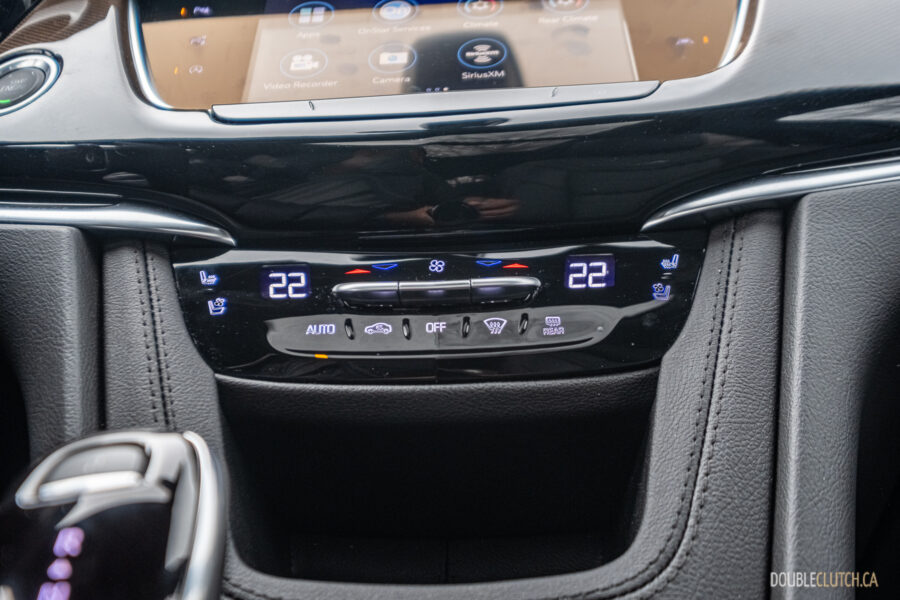 Close-up of the physical switchgear in a 2025 Cadillac XT6
