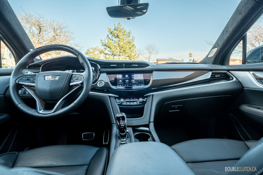 Interior view showing the dashboard design and layout in a 2025 Cadillac XT6