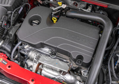 Under-hood view showing the turbocharged engine in a 2025 Chevrolet Equinox