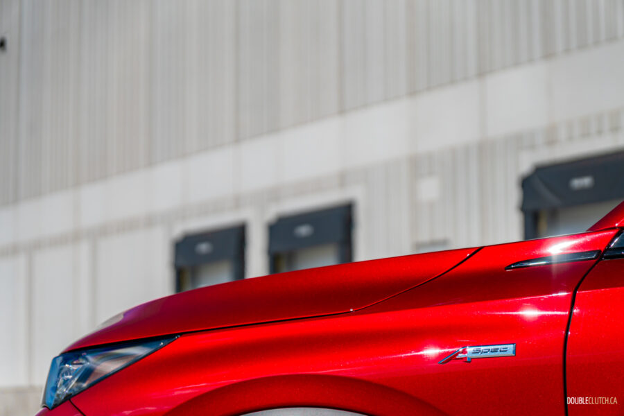 2025 Acura MDX A-Spec fender badge close-up
