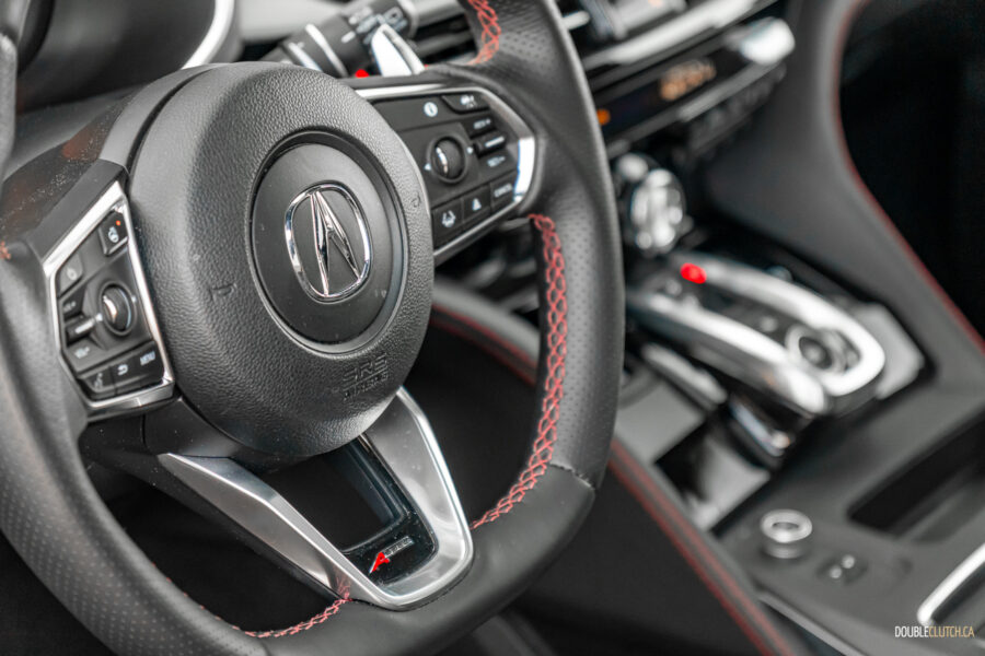 2025 Acura MDX A-Spec driver-side cockpit close-up
