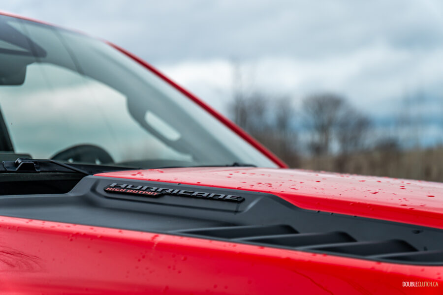 Close-up showing the hood vents on a 2025 Ram 1500 RHO