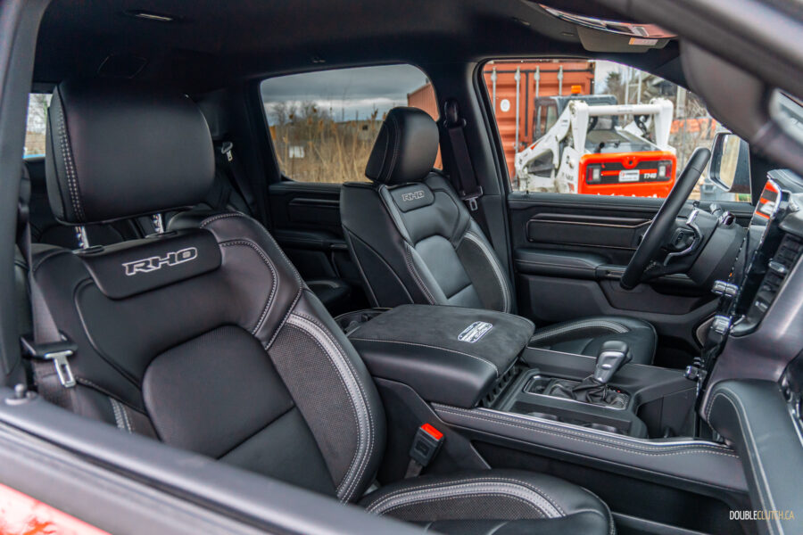 Interior view showing the front seat area in a 2025 Ram 1500 RHO