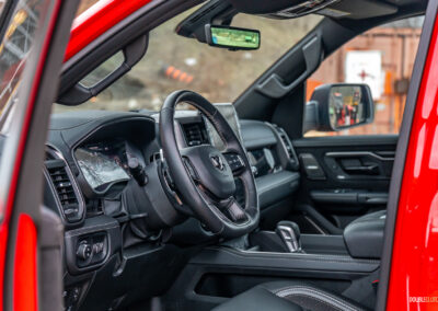 Interior view showing the dashboard design and interior layout in a 2025 Ram 1500 RHO