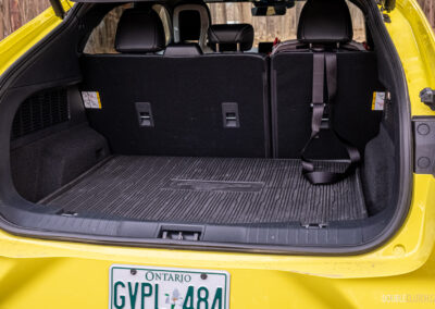Interior view showing the cargo area in a 2025 Ford Mustang Mach-E Rally