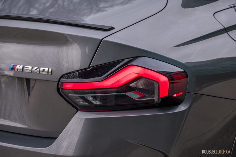 2025 BMW M240i xDrive tail light close-up