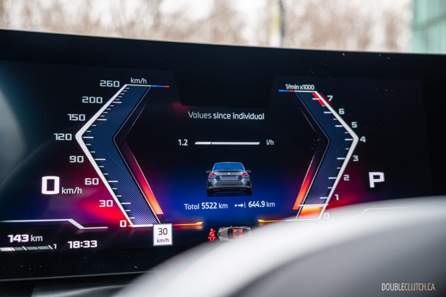 2025 BMW M240i xDrive digital instrument cluster close-up