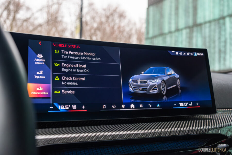 2025 BMW M240i xDrive infotainment display close-up