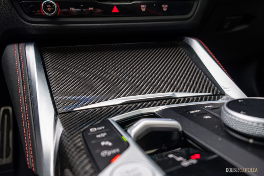 2025 BMW M240i xDrive carbon fibre trim close-up view