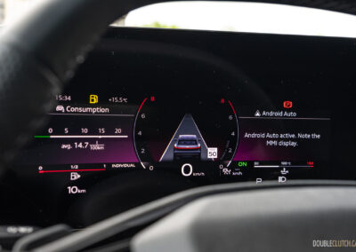 2025 Audi SQ5 digital gauge cluster close-up