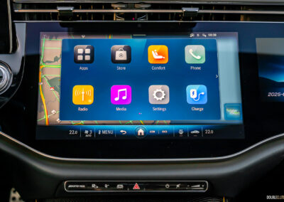 2025 Mercedes-AMG E 53 infotainment touchscreen close-up