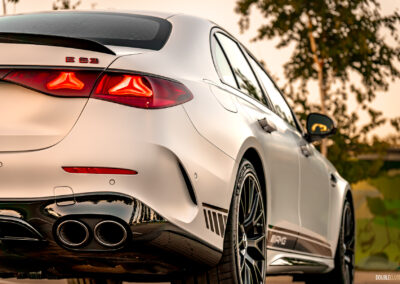 2025 Mercedes-AMG E 53 cropped rear quarter view