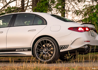 2025 Mercedes-AMG E 53 cropped rear quarter view
