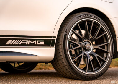 2025 Mercedes-AMG E 53 rear wheel close-up