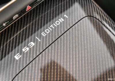 2025 Mercedes-AMG E 53 interior centre console close-up