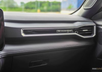 2025 Ford Mustang EcoBoost Coupe passenger side dash trim close-up