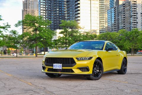 2025 Ford Mustang EcoBoost Coupe front quarter view
