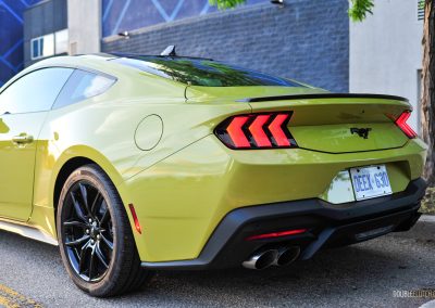 2025 Ford Mustang EcoBoost Coupe cropped rear quarter view