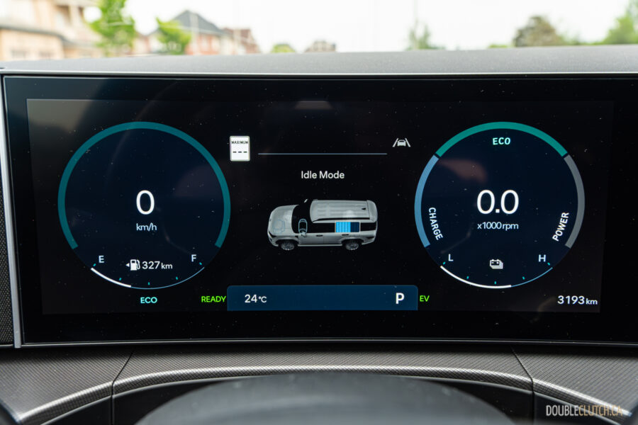 2025 Hyundai Santa Fe Hybrid digital gauge cluster close-up
