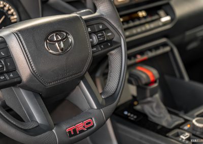 2025 Toyota Tundra TRD Rally steering wheel close-up