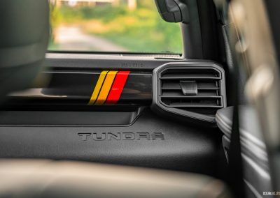 2025 Toyota Tundra TRD Rally heritage graphics close-up