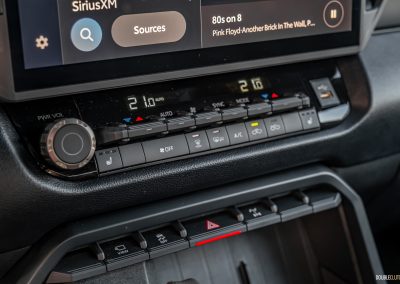2025 Toyota Tundra TRD Rally interior switchgear close-up
