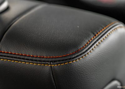 2025 Toyota Tundra TRD Rally contrast stitching close-up