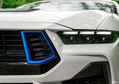 2025 Ford Mustang GT Convertible front grille and headlight close-up