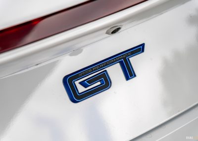 2025 Ford Mustang GT Convertible rear badge close-up