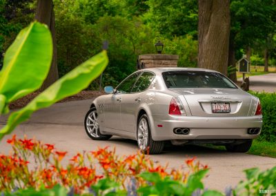 2008 Maserati Quattroporte, silver, rear